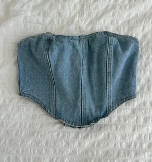 SheIn Denim Strapless Top thumbnail 1