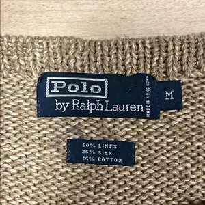 Vintage Ralph Lauren Polo Linen/Silk Blend Knit Sz M thumbnail 4