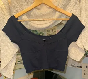 PAC Corset Bow Crop Top Black Size M thumbnail 2
