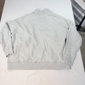 aerie womens gray 1/4 zip sweatshirt, ribbed neckline. Size S. athleisure thumbnail 4