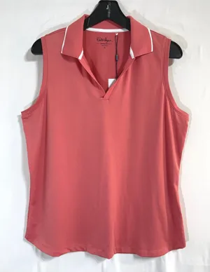 Walter Hagen Performance 11 Johnny Sleeveless Golf Polo Pink Rouge XL NEW thumbnail 1