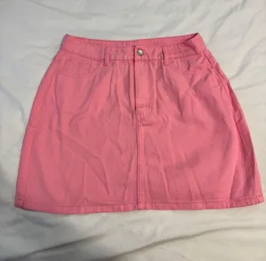 Pink Denim Skirt Size L thumbnail 1