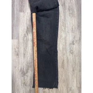 Daze Denim Hug High Rise Cropped Flare Jeans Haunt Faded Grey Black Size 32 thumbnail 9
