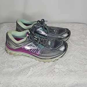 Brooks fit print glycerin purple gray athletic hiking trailing low top shoes 8 thumbnail 5