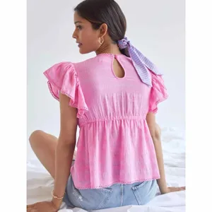 Anthropologie Plenty by Tracy Reese Embroidered Babydoll Blouse Large thumbnail 10