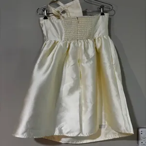 Petal & Pup Ellah Satin Bow Front Mini Dress Ivory White Size Medium M thumbnail 6