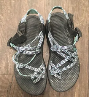 Chacos green double strap classic size 7 hiking sandals thumbnail 1