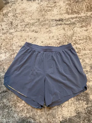 lululemon athletica women's slate blue athletic shorts thumbnail 3