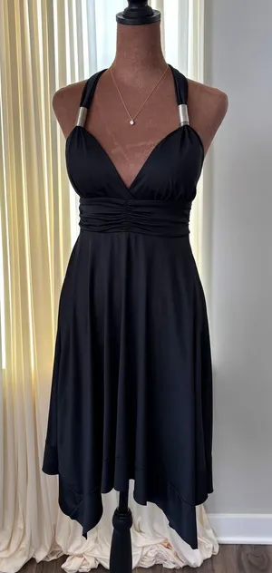 Y2K Vintage Paradise Halter Dress M Handkerchief Whimsigoth Clubwear Party Glam thumbnail 1