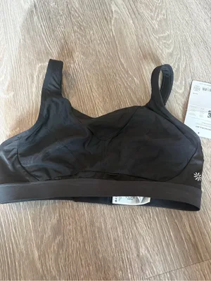 Athleta Black Supportive Sports Bra with Wide Straps thumbnail 2