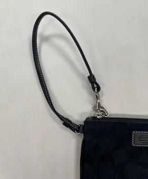 Coach Signature Jacquard Black Wristlet Wallet Purse thumbnail 2