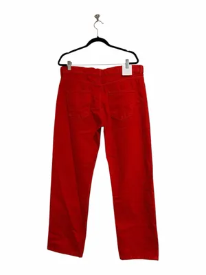 NWT ZARA ZW COLLECTION MID-RISE STRAIGHT LEG JEANS Red US -10 thumbnail 13