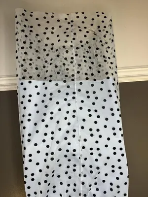 Wednesday's Girl Dress Womens Small Polka Dot Mesh Sheer Fit Flare Midi Blue thumbnail 9