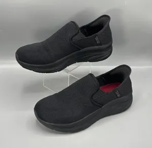 Skechers D'Lux Walker SR Ugina Shoes Women's 8.5 Black Slip On 108175-BLKS thumbnail 1