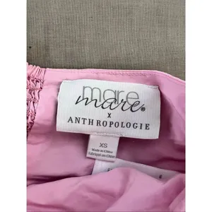 Anthropologie Mare Mare Pink Puff Sleeve Twist Front Bow Back Blouse Size XS thumbnail 6
