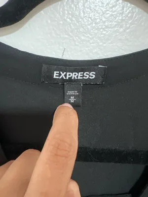 Express Top Black Long Sleeve Women’s thumbnail 2
