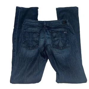 Habitual Gryphon Mini Boot Jeans Sz 28 Celtic Cross Pocs Dark MSRP $170 thumbnail 2