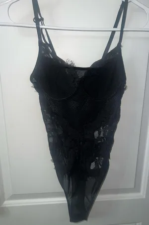 Amazon Black lace going out top thumbnail 1