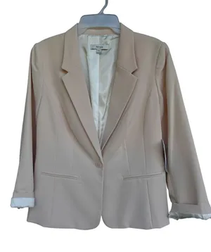 NWT Kensie Long Sleeve Blazer Light Pink Size M thumbnail 1