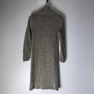 Lauren Ralph Lauren Grey Wool Alpaca Blend Cowl Neck Midi Sweater‎ Dress Small thumbnail 2