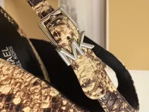 Michael Kors Python Print Ankle Strap Heels  thumbnail 3