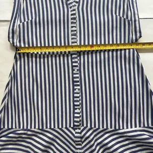 Ashly & Sage Striped Linen Blend Dress Women’s XL Belted Tiered Quiet Luxury thumbnail 5