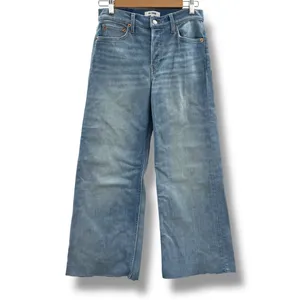 Re/Done NWT Marea Cropped Jeans‎ Women’s Size 26 Wide Leg Mid Rise Light Wash thumbnail 2