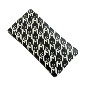 Anne Klein Eyeglass Soft Case Black & White Logo Herringbone Print thumbnail 2