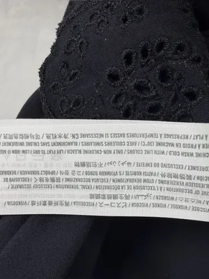 Abercrombie & Fitch Women’s L Black Eyelet Cold Shoulder Blouse Y2K Boho Cottage thumbnail 6