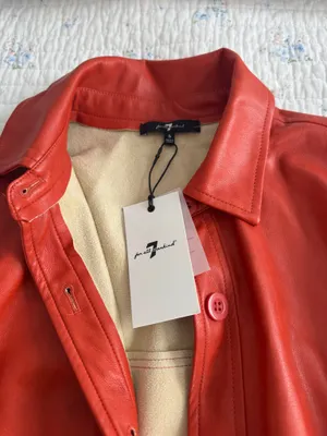 Long Sleeve Leather Button Down  thumbnail 2
