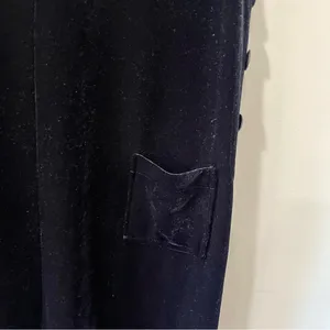 VTG Y2K‎ Jacqueline Ferrar VELVET VELOUR Black Jumper Dress Maxi Stretch Size 12 thumbnail 4
