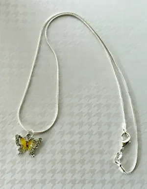 Sterling Silver Butterfly Necklace thumbnail 1