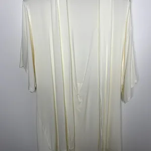 Eberjey Rosalia Tencel Modal Ivory Robe Lace Tie Womens Small thumbnail 8