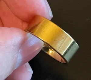 8mm gold stainless steel engagement ring size 8 thumbnail 8