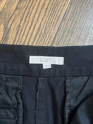 LOFT Black Scallop Hem The Riviera Short High Waist Women's Shorts Size 8 thumbnail 4