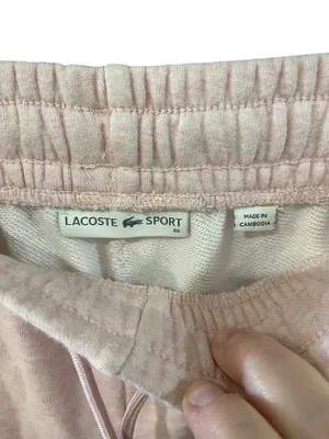 Lacoste Jogger Pants Pink Size 40 (M) Preppy Loungewear Athleisure Casual Spring thumbnail 3