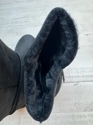 Skechers Black Faux-Suede Ankle Boots with Wrap Strap thumbnail 6