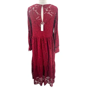 NWT‎ Anthropologie Hutch lace maxi dress burgundy sz S thumbnail 3