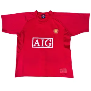 Vintage Manchester United Red Soccer Futbol 2007/09 Home Jersey T-shirt thumbnail 1