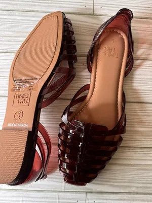 Time and Tru Women's Huarache Jelly Sandals Flats Sz 6 NWT thumbnail 5
