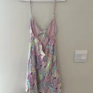 Zara Tie Dye Cutout Satin Mini Dress Sz M thumbnail 11