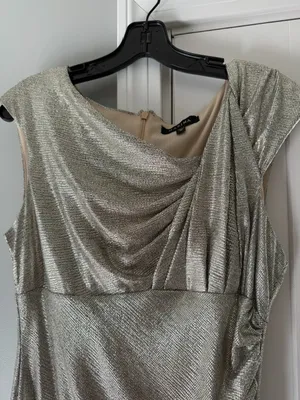 Marina Formal Gown Mother of Bride Dress Gold/Silver Sz. 10 thumbnail 2