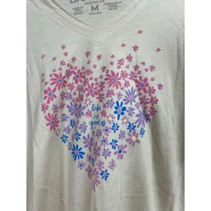 Life is Good Heart Daisy Long Sleeve Crusher-Lite Hooded Tee Medium thumbnail 2
