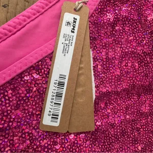 🪩NWT SOLD OUT SKIMS Bikini Bar Tie Bikini Bottom~Medium~Flamingo 🦩 thumbnail 7
