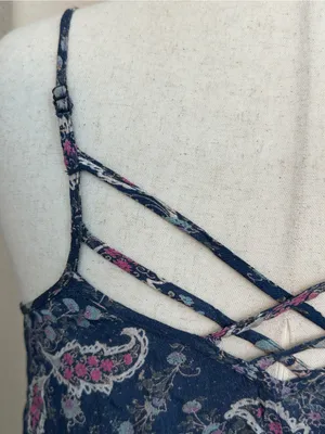 Mossimo Supply Co. Navy Paisley Spaghetti Strap Camisole thumbnail 4