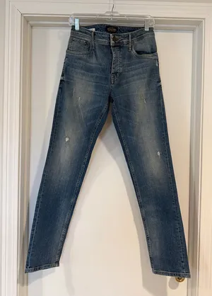 Women’s Blue Washed Slim Fit Jeans thumbnail 1