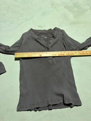 Aerie Long Sleeve Ribbed Henley Top large thumbnail 2