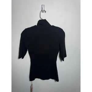 Brand New OGL Women's Size Small Black Knit Mock Neck Pullover Top Shirt thumbnail 6