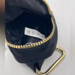 Lululemon Black Velour Nano Backpack Bag Charm with Golden accents thumbnail 7