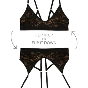 We Are HAH | Free People Convertible Bra Garter Black Lace Lingerie Small NWT thumbnail 3